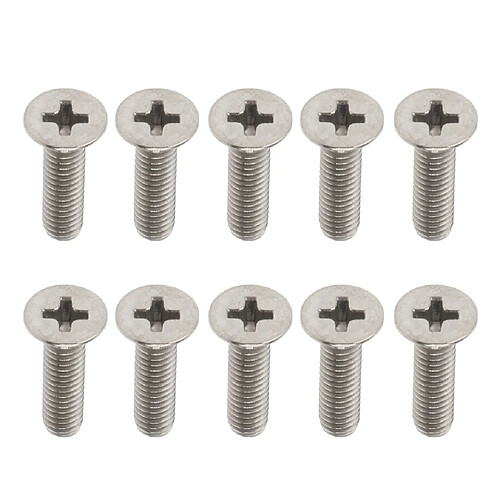 10 pcs m4 tête plate grade 1 titane vis à métaux phillips lecteur m4 x 15mm