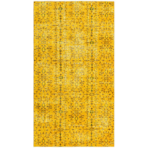 Vidal Tapis de laine 264x145 jaune Ultra Vintage