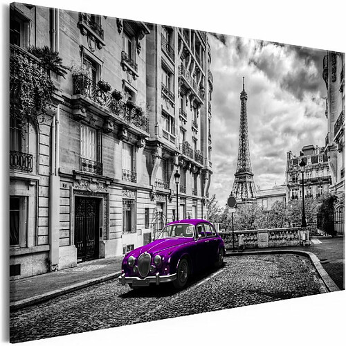 Paris Prix Tableau Imprimé Car in Paris Violet Wide 60 x 90 cm