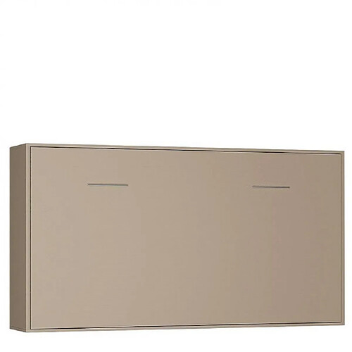 Inside 75 Armoire lit horizontale escamotable STRADA-V2 taupe mat couchage 90*200 cm.