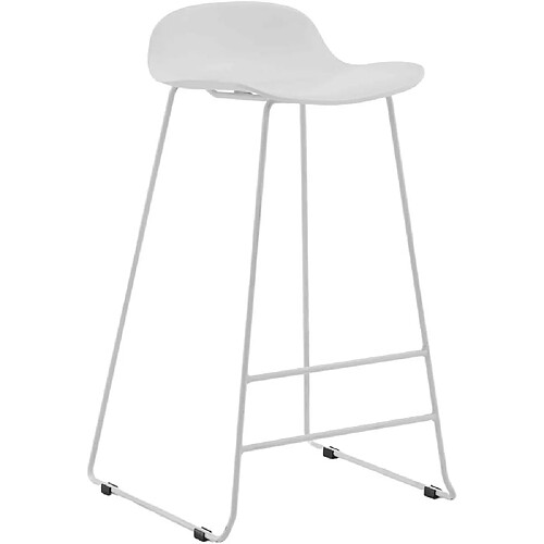 Venture Home Tabouret de bar en acier et plastique Wave blanc.