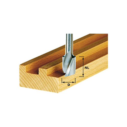 Fraise à rainurer hélicoïdale avec arête de base HW Spi S8 D8/25 FESTOOL 490979