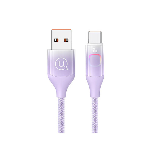 Eko Câble de chargement 66W USB-A à Type-C 1.2m Display XM Violet