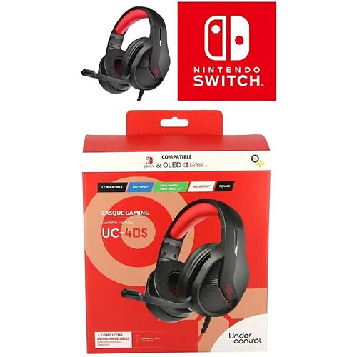 Casque Gamer Pro Nintendo Switch Pro-SH3 Rouge - Under Control