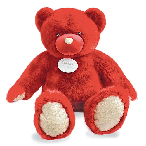 Peluche ours 120 cm rubis - Doudou et compagnie · Reconditionné