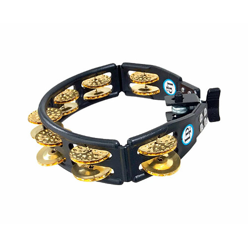 Cyclops Jingle Tambourine Brass Jingles Black Mountable LP175 Latin Percussion