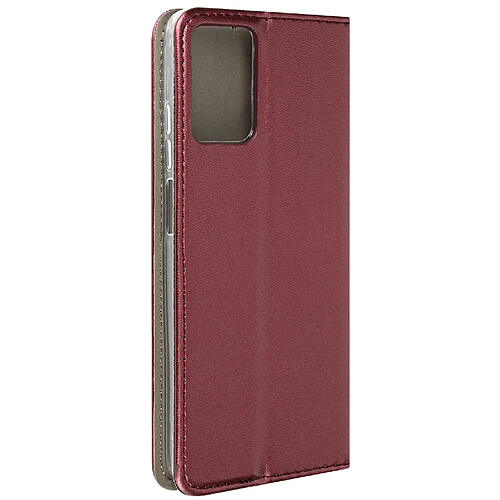 Avizar Étui pour Motorola Moto G24, G04 et G04s Porte-carte Fonction Support Bordeaux