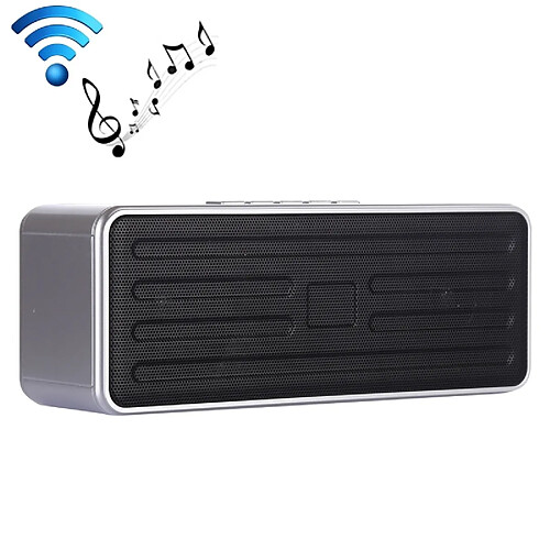 Wewoo Enceinte Bluetooth Haut-parleur portable LN-24 DC 5V 1A avec appel mains libressupport USB et carte Micro SD & Aux 3,5 mm Argent