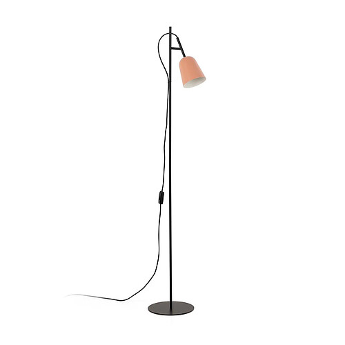 Faro Barcelona Lampadaire Task Noir Mat, Rose