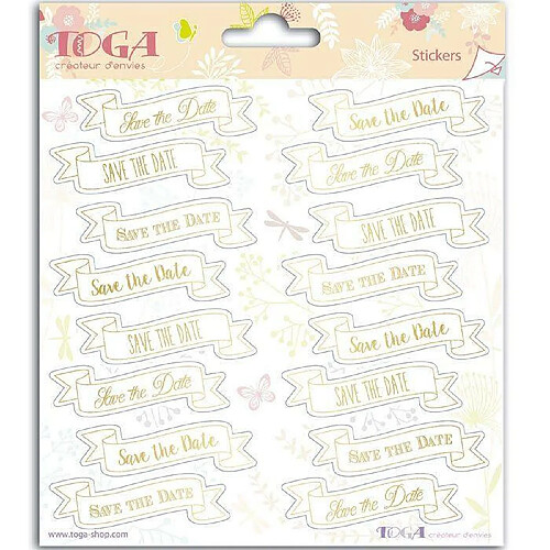 TOGA Stickers Mariage Save the date - 15 x 15 cm