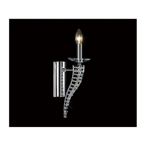 Luminaire Center Applique murale Santo 1 Ampoule chrome poli/cristal