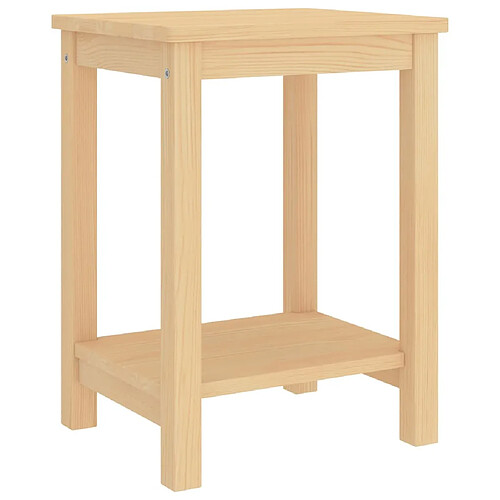 Maison Chic Table de chevet,Table de nuit,Table d'appoint pour salon Bois clair 35x30x47 cm Bois de pin massif -MN84687