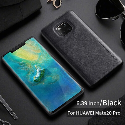 Etui en PU style vintage noir pour votre Huawei Mate 20 Pro