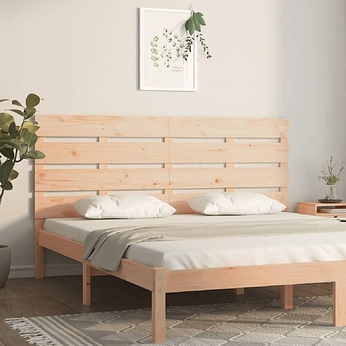 Maison Chic Tête de lit scandinave pour lit adulte,Meuble de chambre 200x3x80 cm Bois massif de pin -MN89796