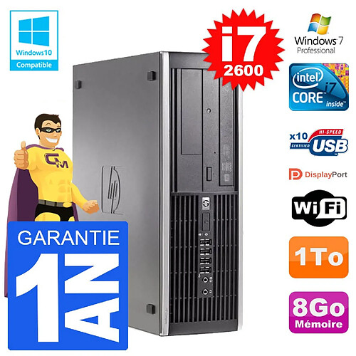 PC HP 6200 SFF Intel i7-2600 RAM 8Go Disque 1To Graveur DVD Wifi W7 · Occasion