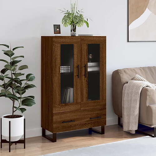 Maison Chic Buffet,Meuble de Rangement,commode pour salon,Cuisine chêne marron 69,5x31x115 cm bois d'ingénierie -MN33778