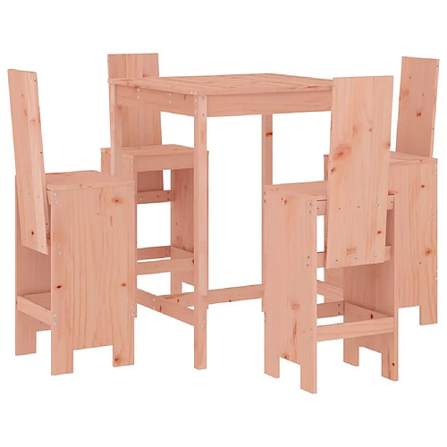 Maison Chic Table de bar et chaises d'extérieur 5 pcs,Ensemble de bar de jardin pour relax bois massif de Douglas -GKD179602