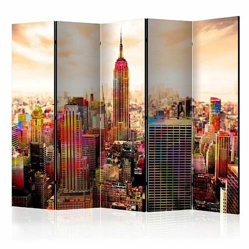 Paris Prix Paravent 5 Volets Colors of New York City III 172x225cm