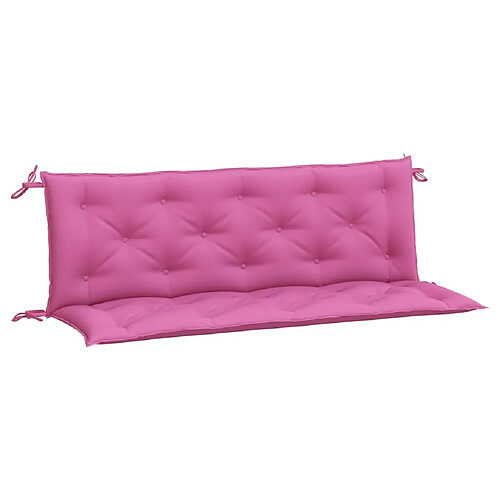 Maison Chic Coussins Confort,Coussins de banc de jardin lot de 2 rose 150x50x7 cm tissu -GKD90188