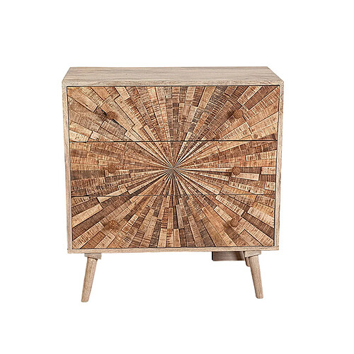 Commode Romimex Naturel Bois de manguier 80 x 85 x 40 cm