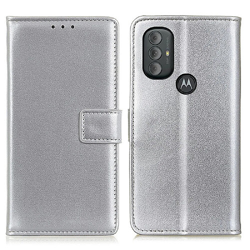 Etui en PU antichoc, fermeture magnétique avec support argent pour votre Motorola Moto G Power (2022)