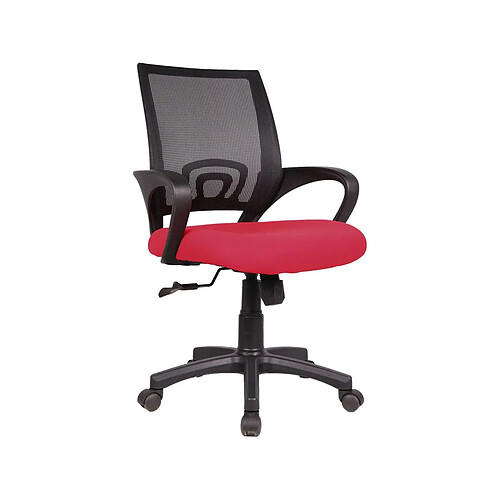 Habitat Et Jardin Fauteuil de bureau à roulettes Dana - Noir/Rouge