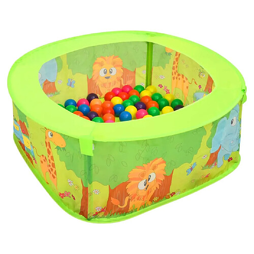 vidaXL Piscine à balles avec 50 balles pour enfants 75x75x32 cm