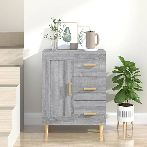 vidaXL Buffet Sonoma gris 69,5x34x90 cm Bois d'ingénierie