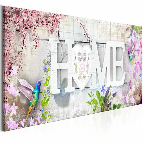 Paris Prix Tableau Imprimé Home & Hummingbirds Pink Narrow 40 x 120 cm