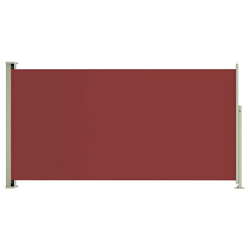 Helloshop26 Auvent paravent store brise-vue latéral rétractable de patio jardin terrasse balcon protection visuelle écran 160 x 300 cm rouge 02_0007290