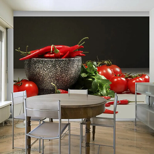 Paris Prix Papier Peint Tomates & Piments Rouges 231 x 300 cm