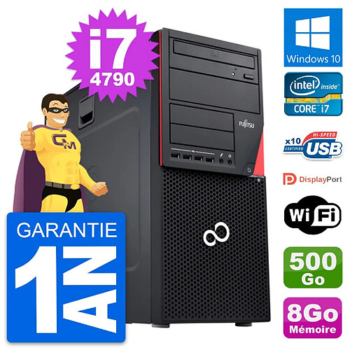 PC Tour Fujitsu Esprimo P720 Intel i7-4790 RAM 8Go Disque 500Go Windows 10 Wifi · Occasion