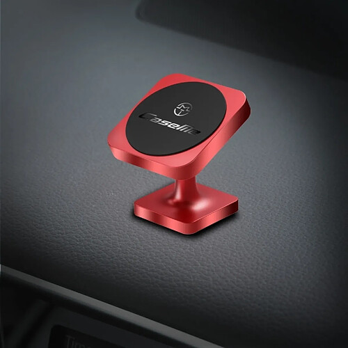 Wewoo Support Voiture rouge pour iPhone, Galaxy, Sony, Lenovo, HTC, Huawei et autres Smartphones Universel Stand Paste Type 360 Degrés Rotation Magnétique de Téléphone,