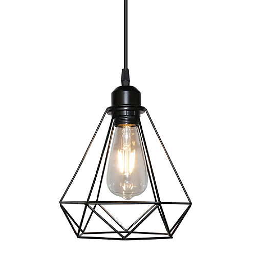 Stoex Vintage Suspension Lustre Abat-jour Cage forme Diamant Contemporain Luminaire La