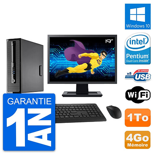 PC HP ProDesk 400 G1 SFF Ecran 19" G3220 RAM 4Go Disque 1To Windows 10 Wifi · Occasion