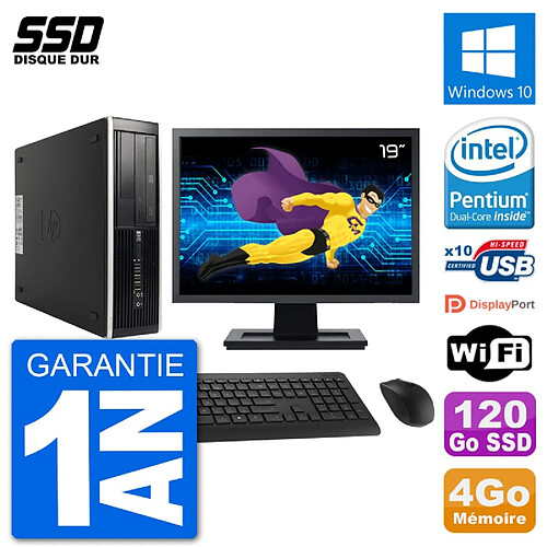 PC HP 8300 Elite SFF Ecran 19" Intel G630 RAM 4Go SSD 120Go Windows 10 Wifi · Occasion