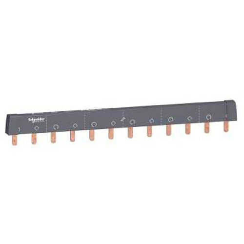 peigne de raccordement - schneider acti9 ic60 - 2 pôles - 100 ampères - 12 modules - schneider electric a9xph212