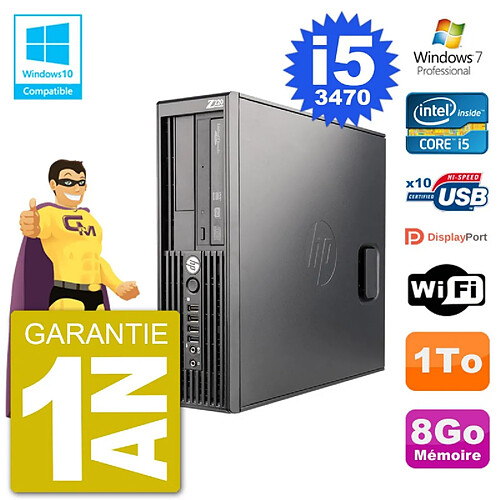 PC HP WorkStation Z220 SFF Core i5-3470 RAM 8Go Disque 1To Graveur DVD Wifi W7 · Occasion