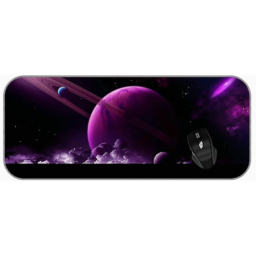 Universal (750x300x3) xxl jeu grand pavé de souris espace de nuage planète anneau planétaire bords cousus pavé mince