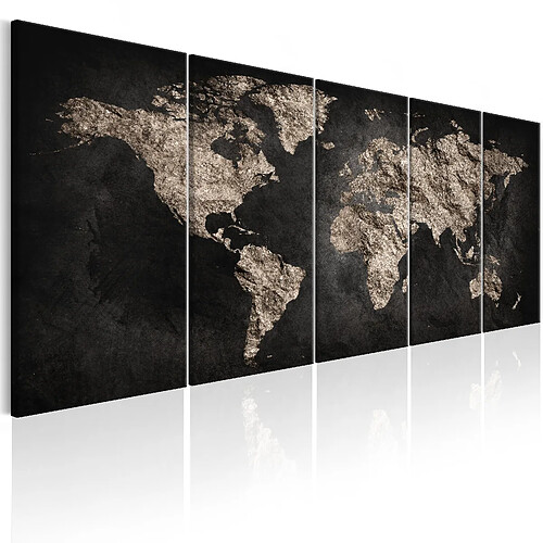 Decoshop26 Tableau toile de décoration murale impression premium en 5 parties sur châssis en bois motif Un monde plein de secrets I 225x90 cm 11_0015569