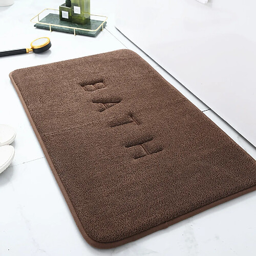 LUUCOZK Tapis de bain antidérapants absorbants à séchage rapide pour salle de bainTapis-café-80x180cm