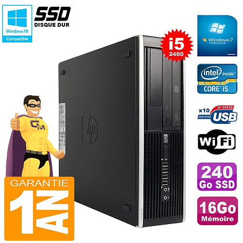 PC HP Compaq Pro 6300 SFF I5-2400 RAM 16Go Disque 240Go SSD Graveur DVD Wifi W7 · Occasion