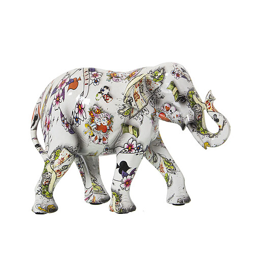 Figurine Décorative Alexandra House Living Multicouleur Plastique Eléphant 11 x 18 x 24 cm