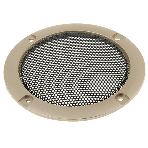 Grille de grille décorative en métal avec cercle de haut-parleurs audio de 3 pouces, doré