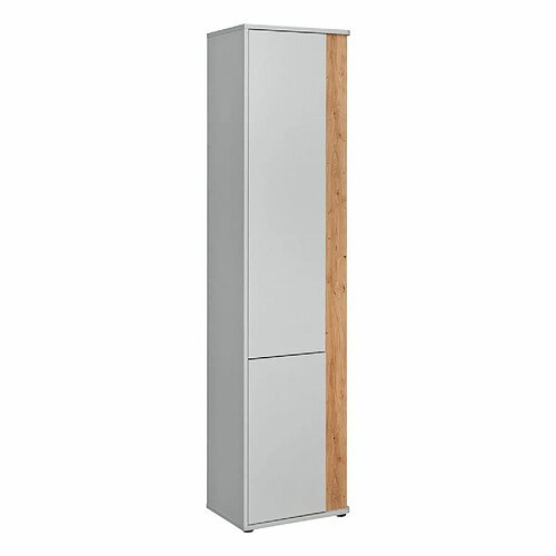 Paris Prix Armoire 2 Portes & 5 Étagères Vivero 198cm Gris & Naturel