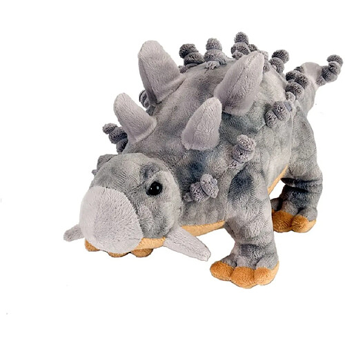 Wild Republic peluche dinosaure ankylosaures de 25 cm gris