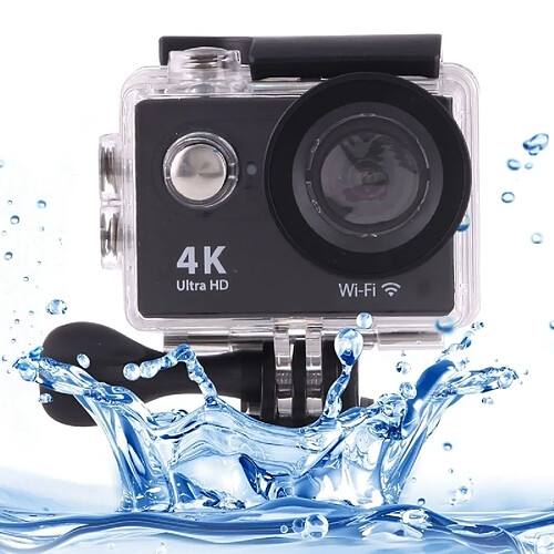 Wewoo Caméra sport noir 4K Ultra HD 1080P 12MP 2 pouces LCD Écran WiFi Sports Caméra, 170 Degrés Angle Grand Angle, 30 m Étanche