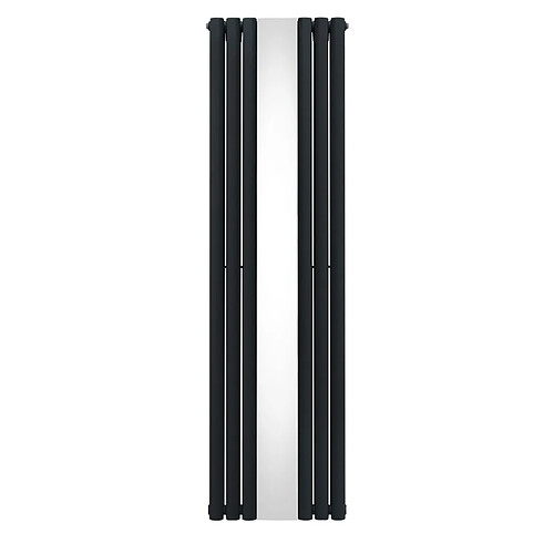 Monstershop Radiateur à Colonne Ovale avec Miroir - 1800mm x 500mm – Gris Anthracite