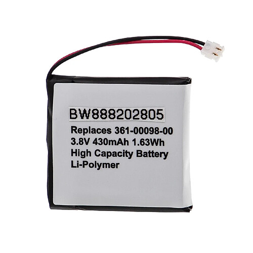 vhbw Batterie remplacement pour Garmin 361-00098-00 pour smartwatch montre connectée bracelet fitness (430mAh, 3,8V, Li-polymère)