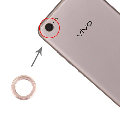 Wewoo Pièce détachée Cache-objectif d'appareil photo pour Vivo X9 or